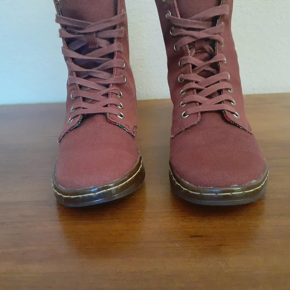 Dr. Martens Stratford Canvas Plaid Lined Boots